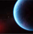 O K2-18 b orbita uma pequena estrela fria mostrada em vermelho, longe o suficiente para que sua temperatura suporte vida.  Foto: NASA / BBC News Brasil