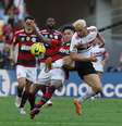 Flamengo, Sampaoli, Marcos Braz e Landim foram vaiados pela torcida no Maracanã –  Foto: Rubens Chiri / saopaulofc.net / Jogada10