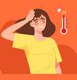 Ilustração de uma mulher com insolação  Foto: MADUAart / iStock