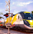 Brightline realiza viagens de trem no litoral sul da Flórida desde 2018  Foto: Brightlight/Divulgação / Viagem e Turismo