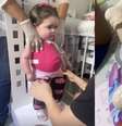 Júlia Maria recebeu a dose do Zolgensma e apresentou melhora nos movimentos  Foto: Jozelma Silva/Arquivo pessoal