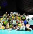 Seleção brasileira feminina de vôlei está classificada para os Jogos Olímpicos de Paris-2024.  Foto: Divulgação/FIVB / Estadão