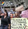 Manifestação em São Paulo pede rigor na punição aos estupradores  Foto: Daniel Teixeira/Estadão / Estadão