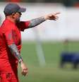Sampaoli no Ninho do Urubu –  Foto: Gilvan de Souza /CRF / Jogada10