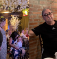 Homem vai trajado a casamento com roupas de academia e filha grava momento  Foto: Luisa Neiva