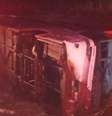 Ônibus capota e deixa ao menos 8 mortos em Guatapará, interior de São Paulo.  Foto: Reprodução/Twitter/@d_dotransporte / Estadão
