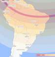 A área mais escura indica onde o eclipse anular vai ser visível (Imagem: Reprodução/timeanddate)  Foto: Canaltech