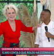 Ana Maria tira sarro do cozinheiro Ícaro após ele queimar a mão no Mais Você  Foto: Reprodução/Globo