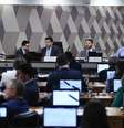 BRASILIA DF NACIONAL CCT 27-09-2023 Comissao de Constituicao, Justica e Cidadania (CCJ) realiza reuniao com 13 itens. Destaque para o PL 2.903/2023, que estabelece a data da promulgavßv£o da Constituicao Federal como marco temporal para a regularizavßv£o de terras indigenas. Mesa: senador Dr. Hiran (PP-RR); presidente da CCJ, senador Davi Alcolumbre (Univ£o-AP); vice-presidente da CCJ e relator do PL 2.903/2023, senador Marcos Rogerio (PL-RO); senador Magno Malta (PL-ES). Bancada: senador Jor  Foto: Roque de Sá/Agencia Senado / Estadão