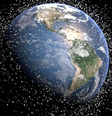 Vista espacial de satélites orbitando em volta da Terra   Foto: NASA JSC / BBC News Brasil