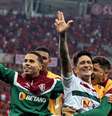 Germán Cano comemora o gol da classificação do Fluminense  Foto: Edu Andrade/Fatopress/Gazeta Press