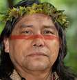 Daniel Munduruku caracterizado como Pajé Guató em 'Terra e Paixão': ativista não revelou se tentará uma terceira candidatura na ABL  Foto: Divulgação/TV Globo