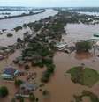 Ciclone extratropical no sul do Brasil em outubro de 2023  Foto: Reprodução/Reuters
