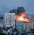 Bombardeio em Israel   Foto: Mohammed Salem