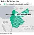 Mapa Mandato britânico na Palestina  Foto: BBC News Brasil