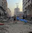 Destruição após bombardeio na Faixa de Gaza  Foto: Reuters