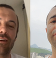 Kayky Brito e o motorista Diones Coelho  Foto: Reprodução/Instagram