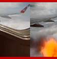 Passageira se desespera ao flagrar fogo em motor de avião durante voo: 'Estourou'  Foto: Reprodução