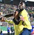 O jovem Kendry Paez comemrando seu gol diante da Bolívia – Aizar Raldes/AFP via Getty Images  Foto: Getty Images