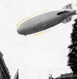 Colagem sobre imagem de zeppelin no Brasil em 1936  Foto: Politize!/Reprodução / Guia do Estudante
