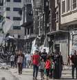 Imagens de destruição em Khan Younis, sul de Gaza (16/10/2023)  Foto: Reuters
