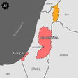 Mapa mostra divisão do território Palestino e fronteiras com Israel  Foto: Aos Fatos
