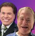Silvio Santos com visual produzido para gravar seu programa e ao natural, em foto com fã: não ser refém da própria imagem e rir de si mesmo são qualidades notáveis  Foto: Fotomontagem: Blog Sala de TV