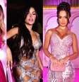Vestido de festa rosa ou macacão brilhante? 8 looks da 'Pink Party da Flay' para te inspirar no próximo casamento.  Foto: Reprodução, Leo Franco/AgNews / Purepeople