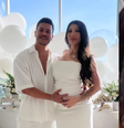 Chá revelação do ex-bbb Arthur Aguiar e da cabeleira Jheny Santucci  Foto: Foto: Reprodução instagram Jheny Santucci