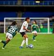 Corinthians e Palmeiras se enfrentaram em estádio praticamente vazio na final  Foto: Staff Images Woman/Conmebol