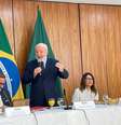 Lula durante café da manhã no Planalto   Foto: Guilherme Mazieiro
