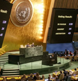 A Assembleia Geral da ONU votou esmagadoramente a favor de uma trégua imediata em Gaza  Foto: EPA / BBC News Brasil