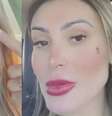 Andressa Urach fez tatuagem de cifrão no rosto  Foto: Reprodução/Instagram