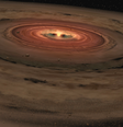 A anã marrom chamada OTS 44, tem apenas 15 vezes o tamanho de Júpiter, o que a torna a menor anã marrom conhecida por hospedar um disco protoplanetário ou formador de planetas.  Foto:  NASA/JPL-Caltech  / Tecmundo
