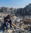 As consequências de um ataque ao campo de refugiados de Jabalia, em Gaza, no início desta semana  Foto: Reuters / BBC News Brasil