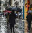 Chuva no centro da cidade de São Paulo.  Foto: Foto: Gettyimagens