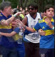 Crianças e idosos fogem de confusão entre a polícia do Rio e torcedores da organizada "La 12", do Boca Juniors  Foto: Foto: Reprodução tik tok @Todo Noticias