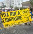 Torcida do Boca Juniors faz festa no RJ e homenageia torcedor morto  Foto: Hugo Barbosa/Redação Terra