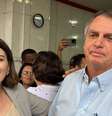 A deputada federal Rosana Valle (PL  Foto: SP) e o ex-presidente Jair Bolsonaro em Santos, SP (Crédito  Divulgação/Rosana Valle) / Perfil Brasil