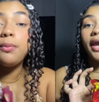 Estudante postou vídeo no TikTok mostrando mochila com lanches que iria leva para o Enem.  Foto: Foto: Reprodução tik-tok @carlapeoba