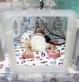 Bebê em UTI neonatal de hospital na Faixa de Gaza; falta de água potável e de combustível afeta o funcionamento dos centros médicos  Foto: Reuters