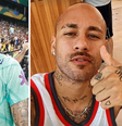 O atacante Neymar Jr. divulgou o novo visual nas redes sociais  Foto: Reprodução/Montagem