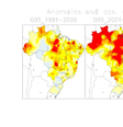 Anomalia WSDI (onda de calor) é um dos indicadores de extremos climáticos observados nos últimos 60 anos. No período referência, entre 1961 e 1990, o número de dias com ondas de calor (WSDI) era de sete e ampliou para 52 dias no período entre 2011 e 2020  Foto: Reprodução/ Inpe
