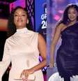 Vestido preto com babado, vestido rosa com transparência ou vestido longo? 3 looks de Iza no Grammy Latino que te inspirará a se vestir com elegância.  Foto: Reprodução, Getty Images / Purepeople