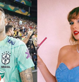 O jogador Neymar e a cantora Taylor Swift estimularam arrecadação de lacres de latinhas  Foto: Reprodução/Instagram