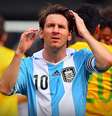 Lionel Messi em amistoso que virou divisor de águas contra o Brasil  Foto: Rich Schultz/Getty Images
