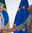 Von der Leyen e Lula durante encontro em Brasília, em 12 de junho  Foto: ANSA / Ansa - Brasil