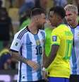 Messi e Rodrygo bateram boca durante clássico  Foto: Reprodução/TYC Sports