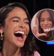 Bruna Marquezine voltou a gargalhar por causa do seu meme 'livramento'.  Foto: Reprodução, YouTube / Purepeople