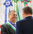 Ministro da Justiça, Flávio Dino, recebe Ordem do Mérito da Defesa  Foto: Jamile Ferraris/MJSP